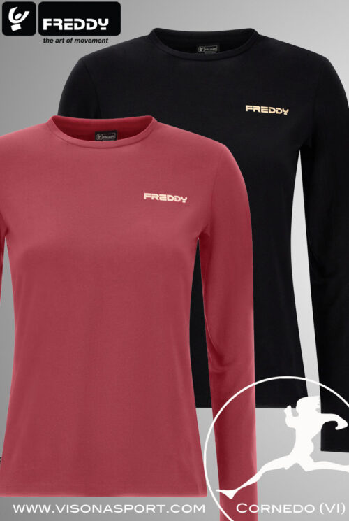 FREDDY T-SHIRT MANICA LUNGA CON LOGO F3WBCT4 ♀