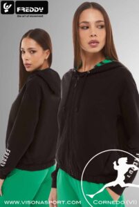 FREDDY FELPA FRENCH TERRY CON ZIP CAPPUCCIO STAMPA S4WMVS3 ♀