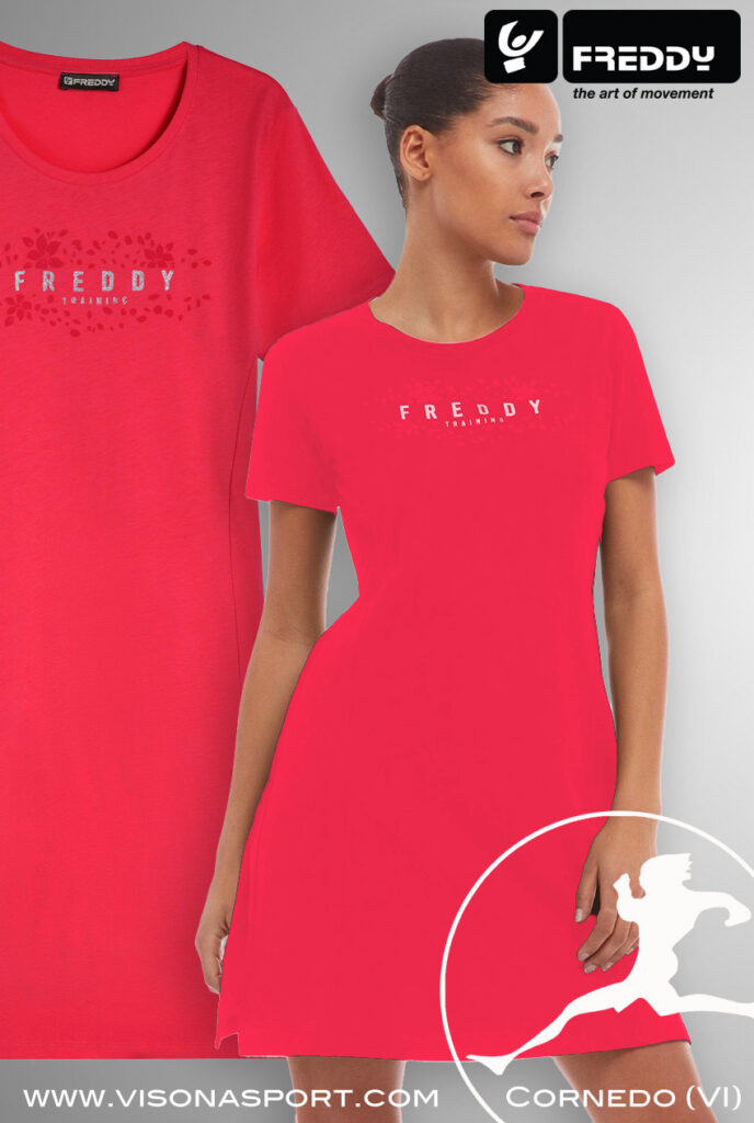 FREDDY ABITO ESTIVO JERSEY CON STAMPA GLITTER S4WTRD ♀ - immagine 4