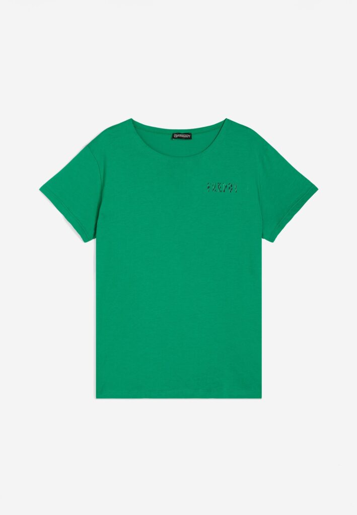 FREDDY T-SHIRT COTONE CON LOGO ZEBRATO S4WMVT1 ♀