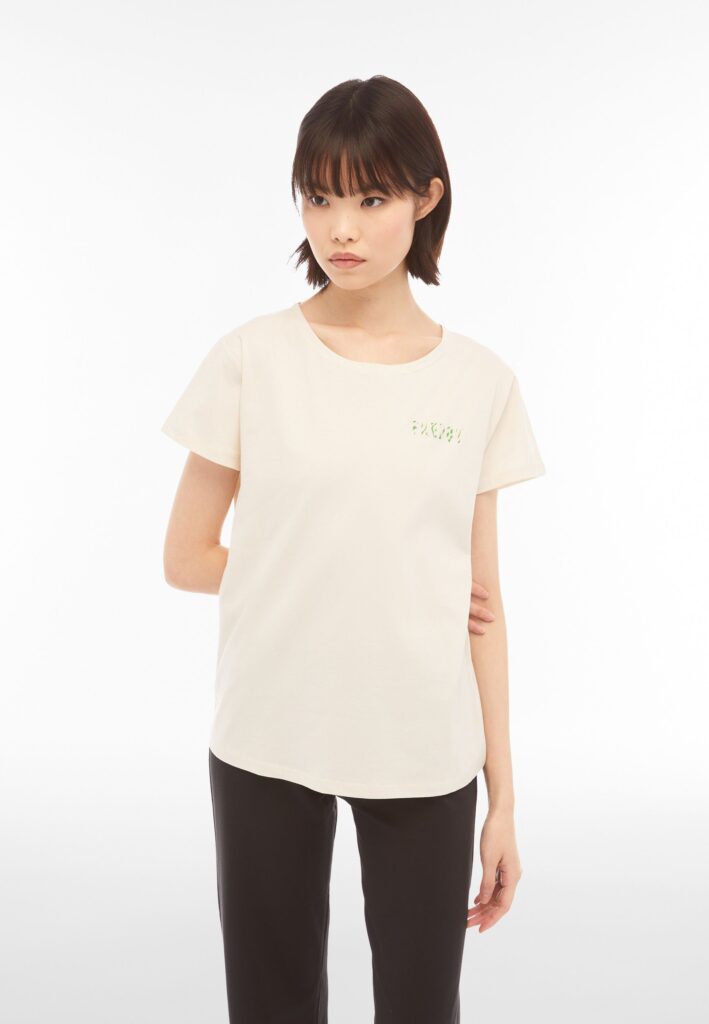 FREDDY T-SHIRT COTONE CON LOGO ZEBRATO S4WMVT1 ♀ - immagine 5
