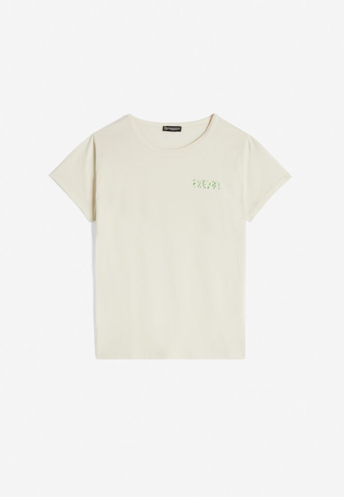 FREDDY T-SHIRT COTONE CON LOGO ZEBRATO S4WMVT1 ♀ - immagine 8
