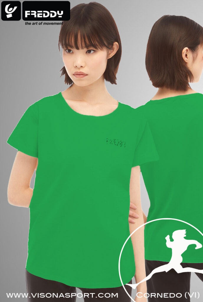 FREDDY T-SHIRT COTONE CON LOGO ZEBRATO S4WMVT1 ♀ - immagine 12