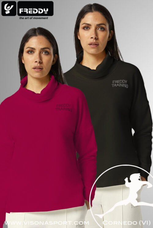 FREDDY FELPA MICROFELPATA COMFORT FIT COLLO A TUBO F4WTRS5 ♀ - immagine 3
