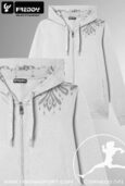 FREDDY FELPA ZIP LEGGERA CON DETTAGLI FLOREALI S25WTRS1 ♀