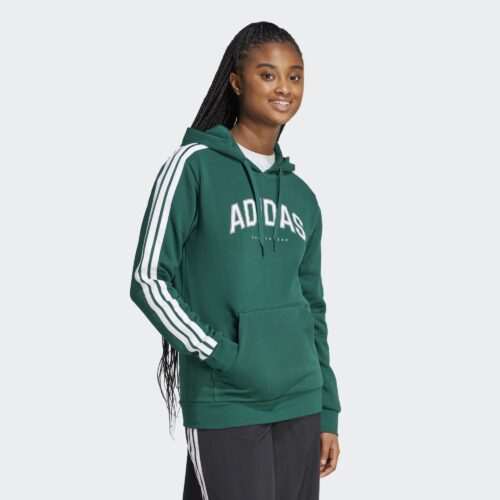 ADIDAS FELPA GARZATA W L SOFTS HOOD CGREEN JV9154 ♀ - immagine 5