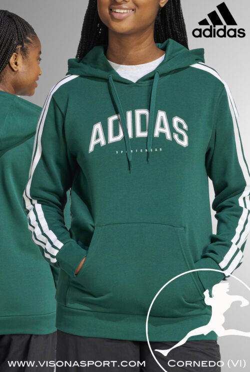 ADIDAS FELPA GARZATA W L SOFTS HOOD CGREEN JV9154 ♀ - immagine 8
