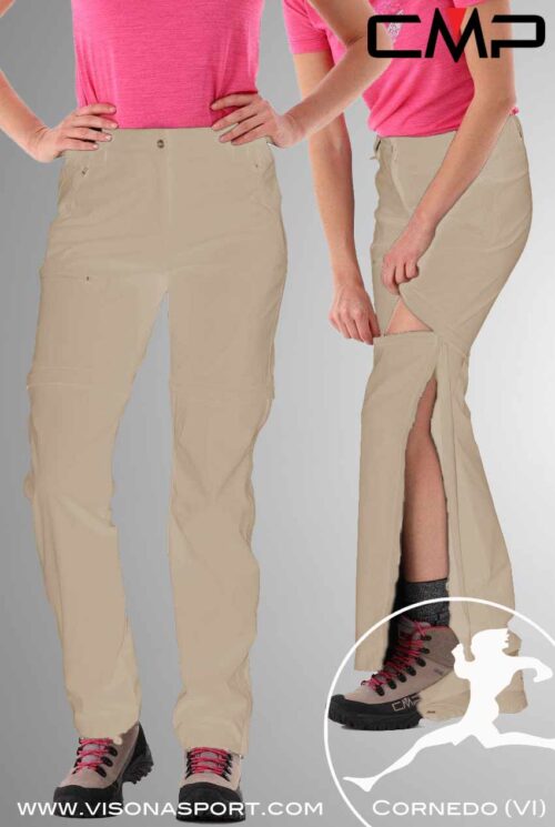 CMP PANTALONI TREKKING ZIP OFF ELASTICIZZATI ESTIVI 35T5156 ♀
