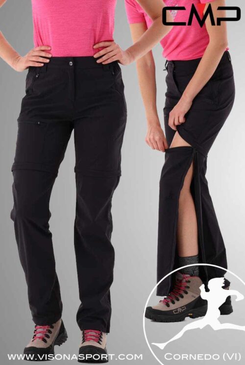CMP PANTALONI TREKKING ZIP OFF ELASTICIZZATI ESTIVI 35T5156 ♀