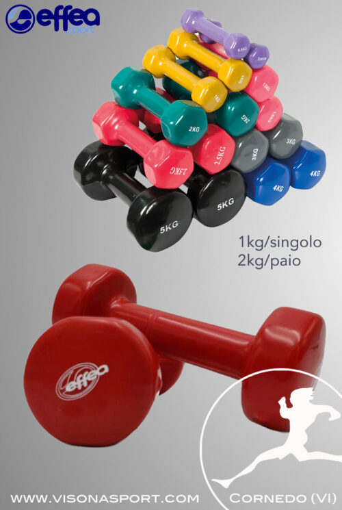 EFFEA COPPIA MANUBRI IN VINILE kg 0,5/singolo kg 1,0/paio