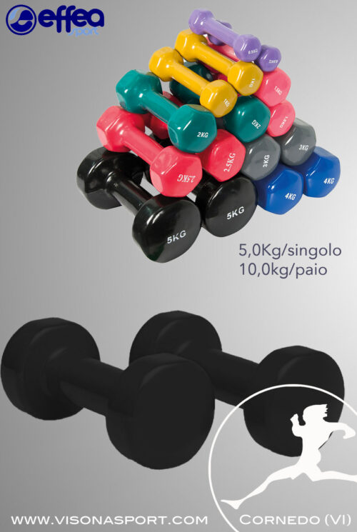 EFFEA COPPIA MANUBRI IN VINILE kg 2,0/singolo kg 4,0/paio 813/4 - immagine 12