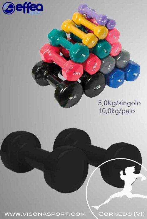 EFFEA COPPIA MANUBRI IN VINILE kg 2,0/singolo kg 4,0/paio 813/4 - immagine 13