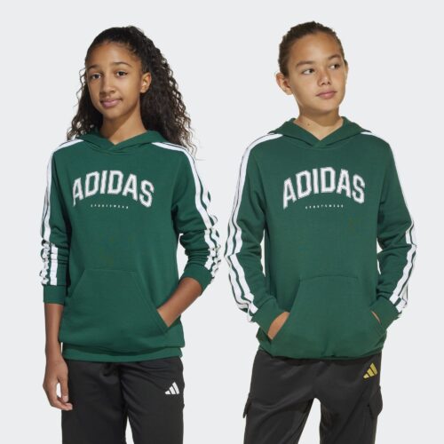 ADIDAS FELPA COTONE GARZATO M C COLLEG HOOD JM7358 JR - immagine 9
