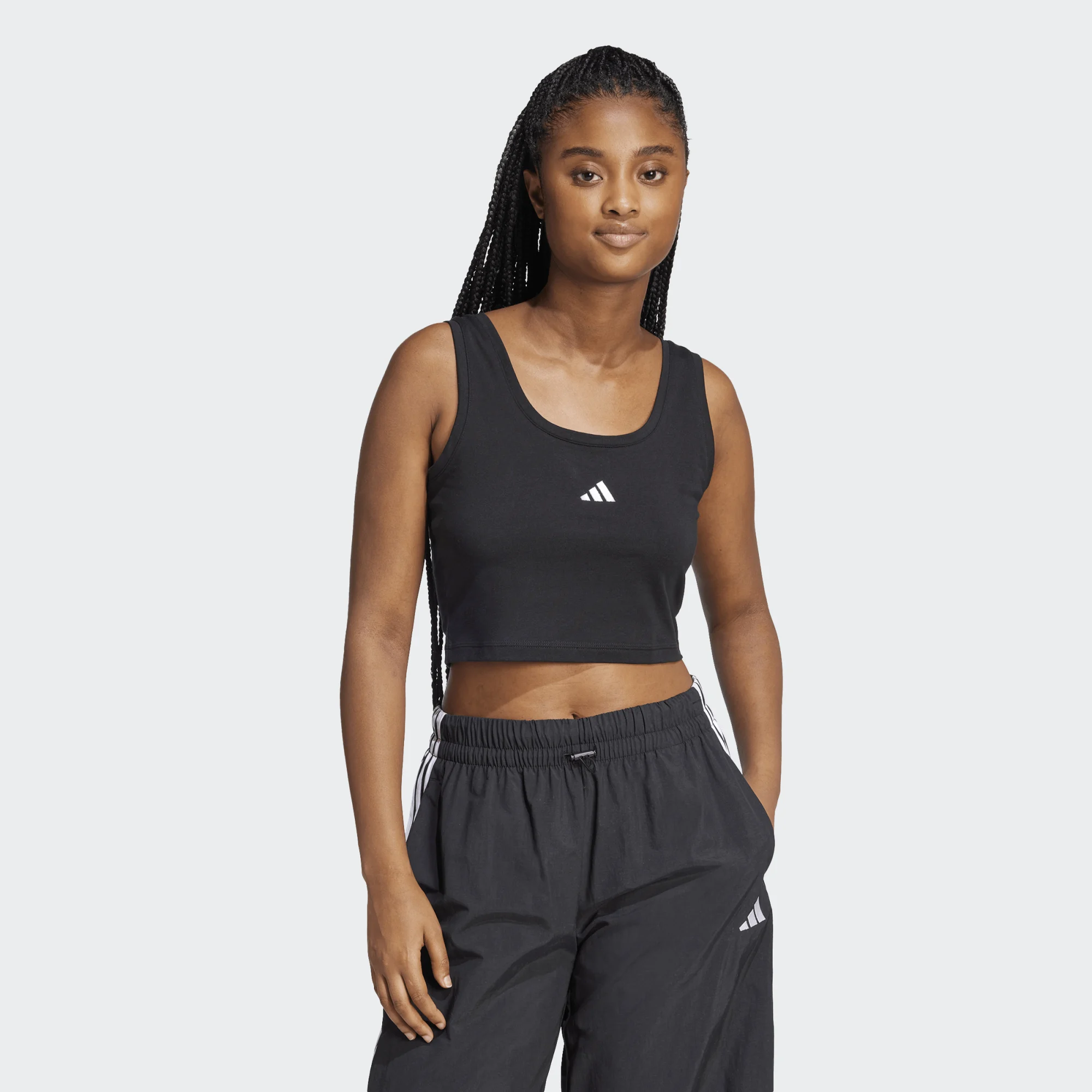 ADIDAS TOP ESSENTIALS SMALL LOGO COTTON LIFESTYLE TANK JD0545 ♀ - immagine 3