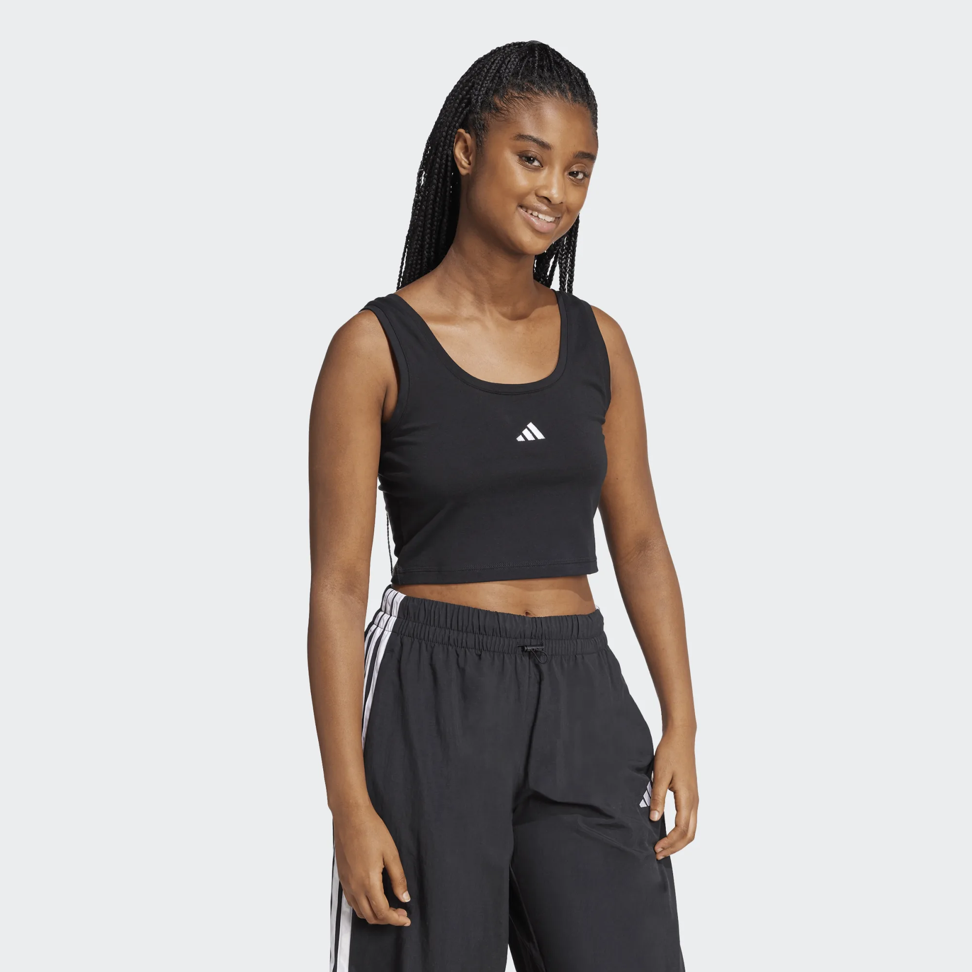 ADIDAS TOP ESSENTIALS SMALL LOGO COTTON LIFESTYLE TANK JD0545 ♀ - immagine 5