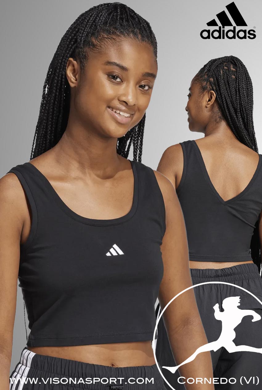ADIDAS TOP ESSENTIALS SMALL LOGO COTTON LIFESTYLE TANK JE1321 ♀