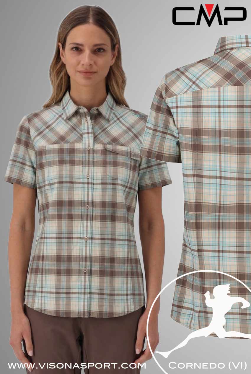 CMP CAMICIA LEGGERA MICROFIBRA A QUADRI 34S5756 ♀