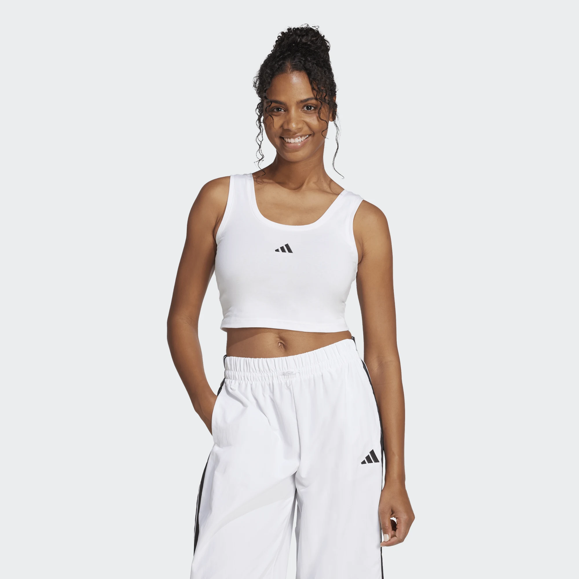 ADIDAS TOP ESSENTIALS SMALL LOGO COTTON LIFESTYLE TANK JD0545 ♀ - immagine 14