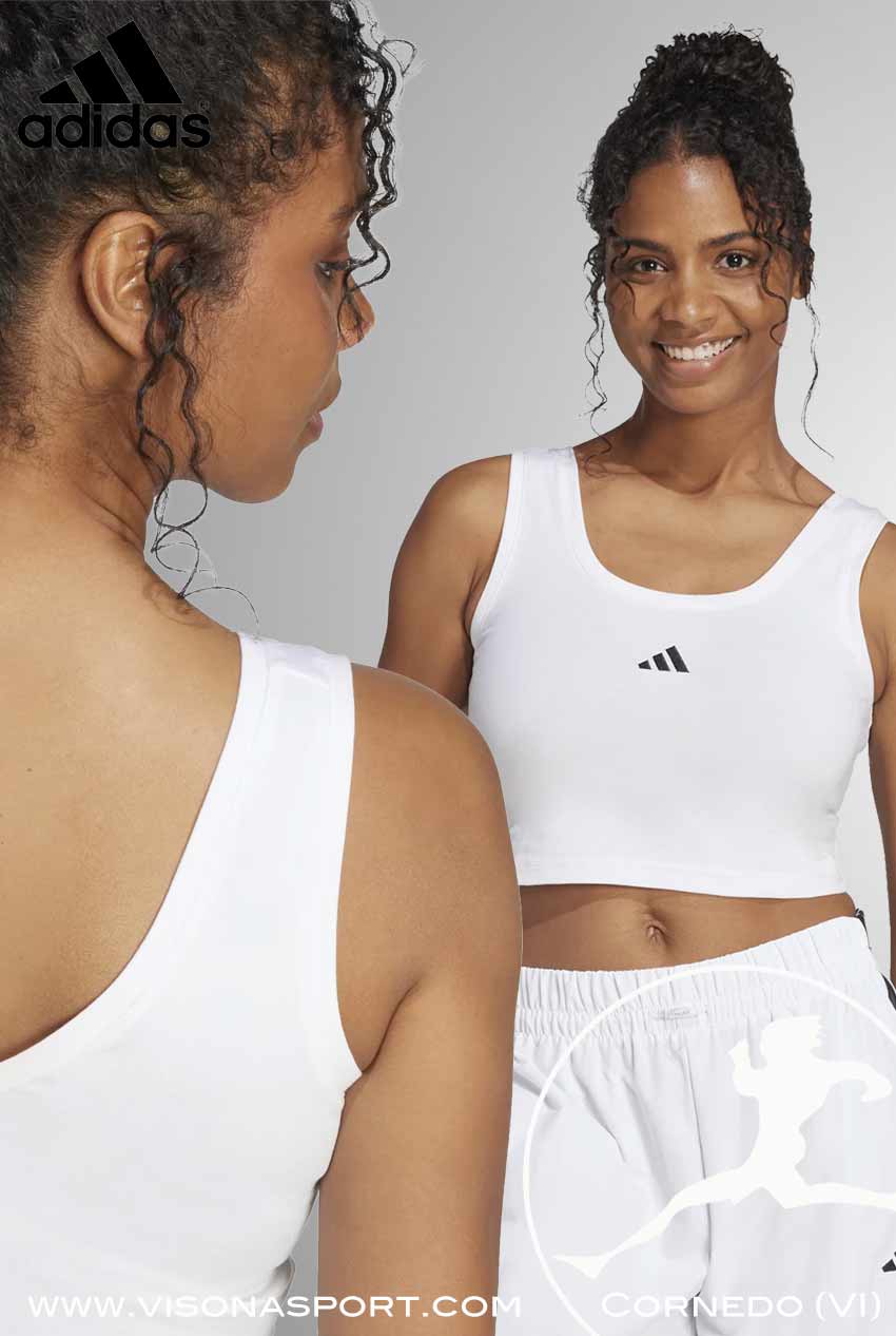 ADIDAS TOP ESSENTIALS SMALL LOGO COTTON LIFESTYLE TANK JD0545 ♀